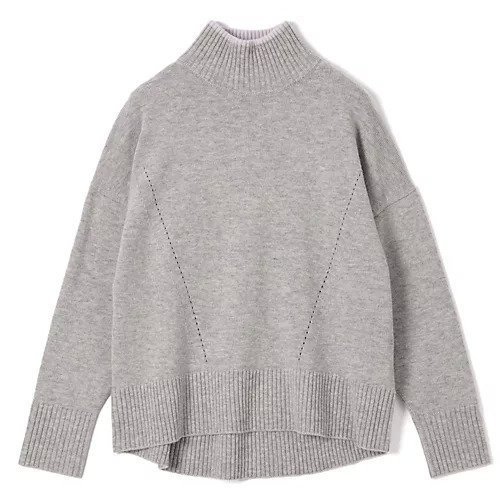 【エクラ/eclat】の【別注】襟裏カシミヤ配色ニット インテリア・キッズ・メンズ・レディースファッション・服の通販 founy(ファニー) 　ファッション　Fashion　レディースファッション　Fashion for Women　トップス・カットソー　Cut & Sew Tops　ニット　Knit Tops & Sweaters　スマート　Smart, Elegant　ラウンド　Round, Round Neck　別注　Limited Edition, Custom Order　グレー|ID: prp329100004784118 ipo3291000000034724275