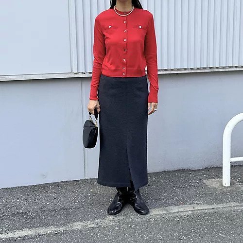 【プルミエ アロンディスモン/1er Arrondissement】の【Marisol別注】ウールスムースタイトスカート 人気、トレンドファッション・服の通販 founy(ファニー) 　ファッション　Fashion　レディースファッション　Fashion for Women　スカート　Skirts　スペシャル　Special, Limited Edition　スリット　Slit, Slit Detail　フロント　Front, Front Design　エレガント 上品　Elegant　別注　Limited Edition, Custom Order　other-3|ID: prp329100004784120 ipo3291000000034724286