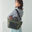 【トプカピ/TOPKAPI】の【Breath TOPKAPI sis】【WEB限定】ナイロン レザーポケット ミニ トートバッグ ショルダー付き カーキ|ID: prp329100004784126 ipo3291000000034724315