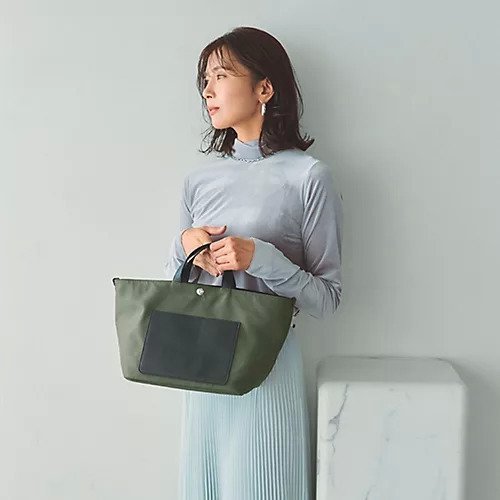 【トプカピ/TOPKAPI】の【Breath TOPKAPI sis】【WEB限定】ナイロン レザーポケット ミニ トートバッグ ショルダー付き 人気、トレンドファッション・服の通販 founy(ファニー) 　ファッション　Fashion　レディースファッション　Fashion for Women　バッグ　Bags　コンパクト　Compact, Small Size　ショルダー　Shoulder, Shoulder Strap　シルバー　Silver, Metallic Silver　スタイリッシュ　Stylish, Fashionable　ポケット　Pocket, Pocket Detail　ラップ　Wrap, Wrap Design　エレガント 上品　Elegant　other-2|ID: prp329100004784126 ipo3291000000034724319