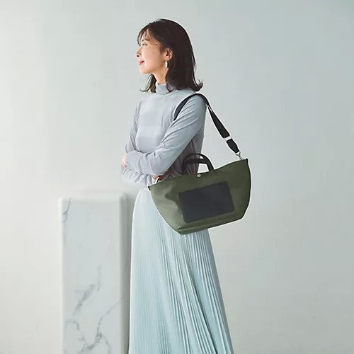 【トプカピ/TOPKAPI】の【Breath TOPKAPI sis】【WEB限定】ナイロン レザーポケット ミニ トートバッグ ショルダー付き 人気、トレンドファッション・服の通販 founy(ファニー) 　ファッション　Fashion　レディースファッション　Fashion for Women　バッグ　Bags　コンパクト　Compact, Small Size　ショルダー　Shoulder, Shoulder Strap　シルバー　Silver, Metallic Silver　スタイリッシュ　Stylish, Fashionable　ポケット　Pocket, Pocket Detail　ラップ　Wrap, Wrap Design　エレガント 上品　Elegant　other-3|ID: prp329100004784126 ipo3291000000034724320