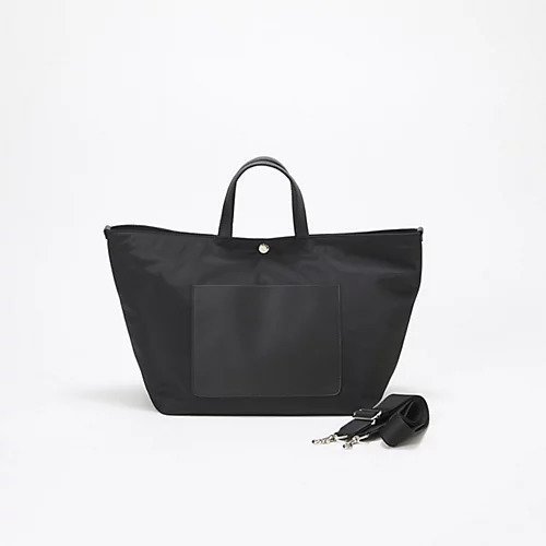 【トプカピ/TOPKAPI】の【Breath TOPKAPI sis】【WEB限定】ナイロン レザーポケット トートバッグ ショルダー付き A4 インテリア・キッズ・メンズ・レディースファッション・服の通販 founy(ファニー) 　ファッション　Fashion　レディースファッション　Fashion for Women　バッグ　Bags　コンパクト　Compact, Small Size　軽量　Lightweight, Ultra Light　ショルダー　Shoulder, Shoulder Strap　シルバー　Silver, Metallic Silver　スタイリッシュ　Stylish, Fashionable　ポケット　Pocket, Pocket Detail　ラップ　Wrap, Wrap Design　旅行　Travel　エレガント 上品　Elegant　ビジネス 仕事 通勤　Business / Work / Commuting　ブラック|ID: prp329100004784127 ipo3291000000034724323