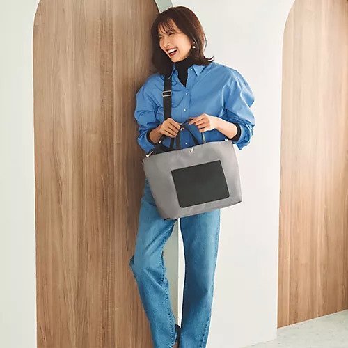 【トプカピ/TOPKAPI】の【Breath TOPKAPI sis】【WEB限定】ナイロン レザーポケット トートバッグ ショルダー付き A4 人気、トレンドファッション・服の通販 founy(ファニー) 　ファッション　Fashion　レディースファッション　Fashion for Women　バッグ　Bags　コンパクト　Compact, Small Size　軽量　Lightweight, Ultra Light　ショルダー　Shoulder, Shoulder Strap　シルバー　Silver, Metallic Silver　スタイリッシュ　Stylish, Fashionable　ポケット　Pocket, Pocket Detail　ラップ　Wrap, Wrap Design　旅行　Travel　エレガント 上品　Elegant　ビジネス 仕事 通勤　Business / Work / Commuting　other-3|ID: prp329100004784127 ipo3291000000034724327