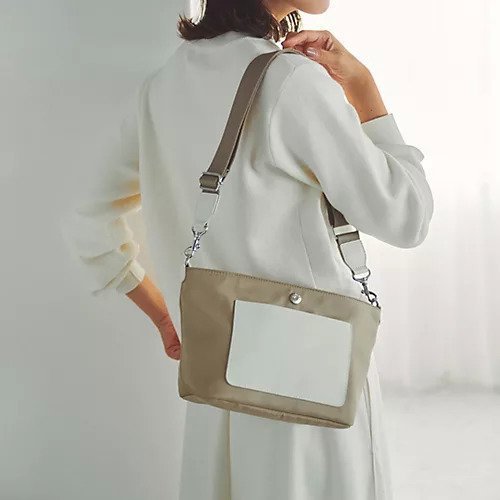 【トプカピ/TOPKAPI】の【Breath TOPKAPI sis】【WEB限定】ナイロン レザーポケット ミニ ショルダーバッグ インテリア・キッズ・メンズ・レディースファッション・服の通販 founy(ファニー) ファッション Fashion レディースファッション Fashion for Women バッグ Bags おすすめ Recommended / Our Picks コンパクト Compact, Small Size シルバー Silver, Metallic Silver スタイリッシュ Stylish, Fashionable ポケット Pocket, Pocket Detail エレガント 上品 Elegant 旅行 Travel ベージュ|ID: prp329100004784129 ipo3291000000034724338
