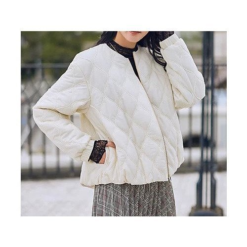 【エニー/ANY】のモールキルトブルゾン インテリア・キッズ・メンズ・レディースファッション・服の通販 founy(ファニー) 　ファッション　Fashion　レディースファッション　Fashion for Women　アウター　Coat / Outerwear Collection　ブルゾンジャケット・スポーティアウター　Blouson Jackets　キルト　Quilt, Quilted Fabric　スウェット / スエット　Sweatshirt, Sweatwear　タートルネック　Turtleneck, High Neck　ダウン　Down, Puffer　デニム　Denim, Jeans Material　パーカー　Hoodie, Parka　ブルゾン　Blouson, Bomber Jacket　洗える　Machine Washable　エクリュ|ID: prp329100004784143 ipo3291000000034724421