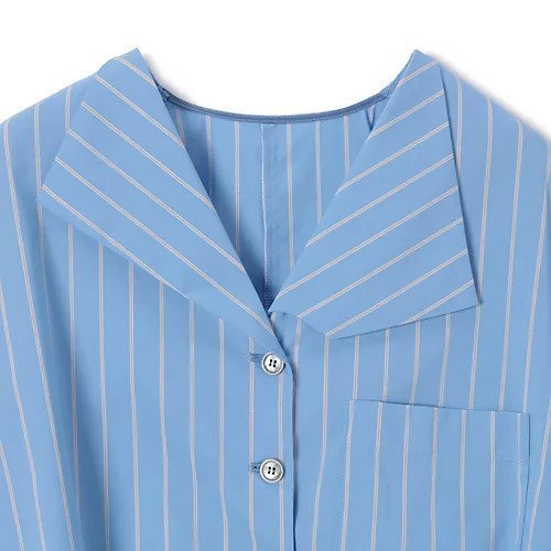 【アキラナカ/AKIRANAKA】のAura stripe shirt 人気、トレンドファッション・服の通販 founy(ファニー) 　ファッション　Fashion　レディースファッション　Fashion for Women　トップス・カットソー　Cut & Sew Tops　シャツ・ブラウス・オフィスカジュアル　Elegant Blouses & Button-Ups　ストライプ　Stripe, Striped Pattern　other-3|ID: prp329100004784671 ipo3291000000034734910