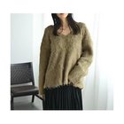 【スタイルデリ/STYLE DELI】の【BLK001】ブークレシャギーVネックプルオーバー イエロー|ID:prp329100004784688