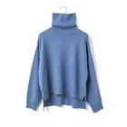 【ミディウミ/MidiUmi】のラクーンニットハイネックプルオーバー ライトブルー|ID: prp329100004784691 ipo3291000000034735026