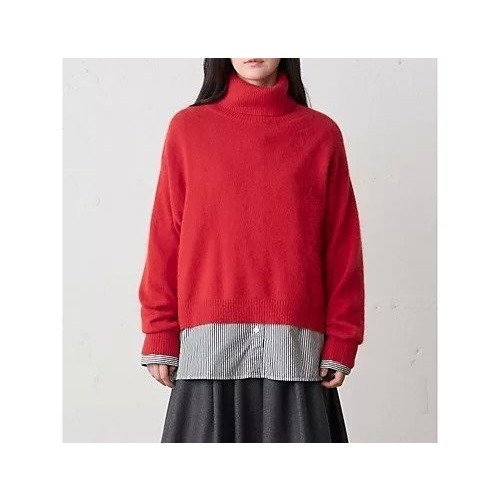 【ミディウミ/MidiUmi】のラクーンニットハイネックプルオーバー インテリア・キッズ・メンズ・レディースファッション・服の通販 founy(ファニー) ファッション Fashion レディースファッション Fashion for Women トップス・カットソー Cut & Sew Tops ニット Knit Tops & Sweaters カジュアルプルオーバー・ニットトップス Pullovers & Knit Tops / Casual Pullovers コンパクト Compact, Small Size ハイネック High Neck, Mock Neck ベーシック Basic, Essential レッド|ID: prp329100004784691 ipo3291000000034735027