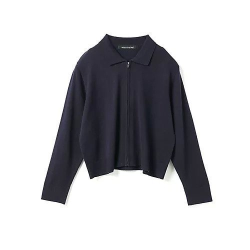 【ミズイロ インド/mizuiro ind】の襟付きジップカーディガン インテリア・キッズ・メンズ・レディースファッション・服の通販 founy(ファニー) ファッション Fashion レディースファッション Fashion for Women トップス・カットソー Cut & Sew Tops カーディガン・羽織り Layered Style Cardigans コンパクト Compact, Small Size フィット Fit, Slim Fit ベーシック Basic, Essential ネイビー|ID: prp329100004784697 ipo3291000000034735071