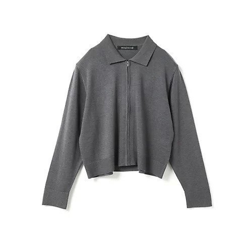 【ミズイロ インド/mizuiro ind】の襟付きジップカーディガン インテリア・キッズ・メンズ・レディースファッション・服の通販 founy(ファニー) ファッション Fashion レディースファッション Fashion for Women トップス・カットソー Cut & Sew Tops カーディガン・羽織り Layered Style Cardigans コンパクト Compact, Small Size フィット Fit, Slim Fit ベーシック Basic, Essential チャコールグレー|ID: prp329100004784697 ipo3291000000034735073