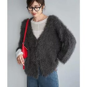 【スタイルデリ/STYLE DELI】の【LUXE】フェザーヤーンカーディガン 人気、トレンドファッション・服の通販 founy(ファニー) ファッション Fashion レディースファッション Fashion for Women トップス・カットソー Cut & Sew Tops カーディガン・羽織り Layered Style Cardigans エアリー Airy Texture カーディガン Cardigan, Knitwear バランス Balance, Style Balance フェザーヤーン Feather Yarn, Fluffy Yarn フロント Front, Front Design ブルゾン Blouson, Bomber Jacket ライダース Riders ワイド Wide, Wide Fit 冬 Winter / This Winter |ID:prp329100004784700