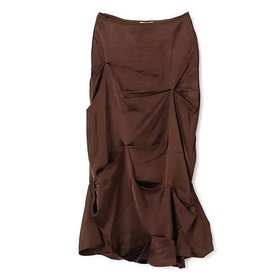 【ガニー/GANNI】のDouble Viscose Satin Tuck Detail Long Skirt 人気、トレンドファッション・服の通販 founy(ファニー) ファッション Fashion レディースファッション Fashion for Women スカート Skirts ロングスカート Long Skirts / Maxi & Midi Skirts アシンメトリー Asymmetrical Style ドレープ Drape, Draping Fabric プリーツ Pleats, Pleated ロング Long, Long-Length 洗える Machine Washable |ID:prp329100004784704