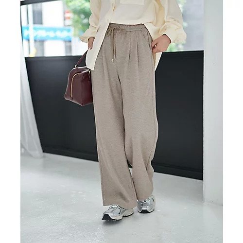 【スタイルデリ/STYLE DELI】のあったかヘリンボーンリラックスパンツ インテリア・キッズ・メンズ・レディースファッション・服の通販 founy(ファニー) 　ファッション　Fashion　レディースファッション　Fashion for Women　パンツ　Pants & Trousers　イエロー　Yellow　ストレート　Straight, Straight Cut　スリット　Slit, Slit Detail　タイツ　Tights, Legwear　ポケット　Pocket, Pocket Detail　リラックス　Relax, Relaxed Fit　ループ　Loop, Loop Knit　ワイド　Wide, Wide Fit　冬　Winter / This Winter　ライトベージュ|ID: prp329100004784711 ipo3291000000034735166