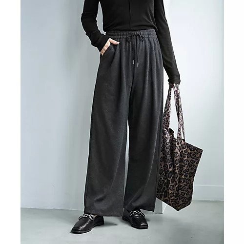 【スタイルデリ/STYLE DELI】のあったかヘリンボーンリラックスパンツ インテリア・キッズ・メンズ・レディースファッション・服の通販 founy(ファニー) 　ファッション　Fashion　レディースファッション　Fashion for Women　パンツ　Pants & Trousers　イエロー　Yellow　ストレート　Straight, Straight Cut　スリット　Slit, Slit Detail　タイツ　Tights, Legwear　ポケット　Pocket, Pocket Detail　リラックス　Relax, Relaxed Fit　ループ　Loop, Loop Knit　ワイド　Wide, Wide Fit　冬　Winter / This Winter　チャコール|ID: prp329100004784711 ipo3291000000034735167