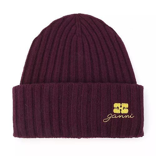【ガニー/GANNI】のCore Future Wool Knit Bennie インテリア・キッズ・メンズ・レディースファッション・服の通販 founy(ファニー) 　ファッション　Fashion　レディースファッション　Fashion for Women　トップス・カットソー　Cut & Sew Tops　ニット　Knit Tops & Sweaters　ワンポイント　One Point, Statement Accent　洗える　Machine Washable　Burgundy|ID: prp329100004784729 ipo3291000000034745854
