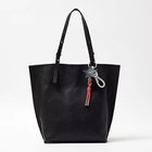 【トゥエルブクローゼット/12closet】の【軽量】床革チャーム付きトートバッグ ブラック|ID: prp329100004784846 ipo3291000000034735872