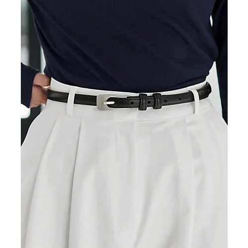 【スタイルデリ/STYLE DELI】の【DELI by】ミニマルスリムリアルレザーベルト インテリア・キッズ・メンズ・レディースファッション・服の通販 founy(ファニー) 　ファッション　Fashion　レディースファッション　Fashion for Women　ベルト&ウエストマーク　Belts & Waist Accessories　シルバー　Silver, Metallic Silver　シンプル　Simple, Minimal　スラックス　Slacks, Dress Pants　デニム　Denim, Jeans Material　ベーシック　Basic, Essential　エレガント 上品　Elegant　ブラック|ID: prp329100004784855 ipo3291000000034735932