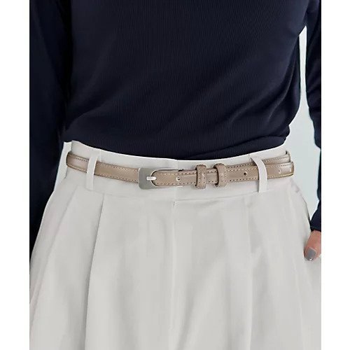 【スタイルデリ/STYLE DELI】の【DELI by】ミニマルスリムリアルレザーベルト インテリア・キッズ・メンズ・レディースファッション・服の通販 founy(ファニー) 　ファッション　Fashion　レディースファッション　Fashion for Women　ベルト&ウエストマーク　Belts & Waist Accessories　シルバー　Silver, Metallic Silver　シンプル　Simple, Minimal　スラックス　Slacks, Dress Pants　デニム　Denim, Jeans Material　ベーシック　Basic, Essential　エレガント 上品　Elegant　ベージュ|ID: prp329100004784855 ipo3291000000034735933