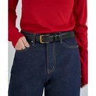 【スタイルデリ/STYLE DELI】の【DELI by】ミニマルリアルレザーベルト(ゴールド) ブラック|ID: prp329100004784857 ipo3291000000034735942