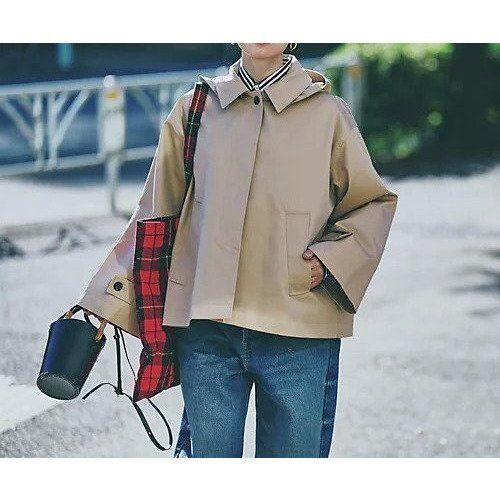 【トゥエルブクローゼット/12closet】の【洗える】【撥水】ステンカラーフーディーコート 人気、トレンドファッション・服の通販 founy(ファニー) 　ファッション　Fashion　レディースファッション　Fashion for Women　アウター　Coat / Outerwear Collection　コート・ロングコート・ピーコート　Long Coats, Peacoats & More　ハーフ　Half, Half-Length　洗える　Machine Washable　other-2|ID: prp329100004784863 ipo3291000000035126626