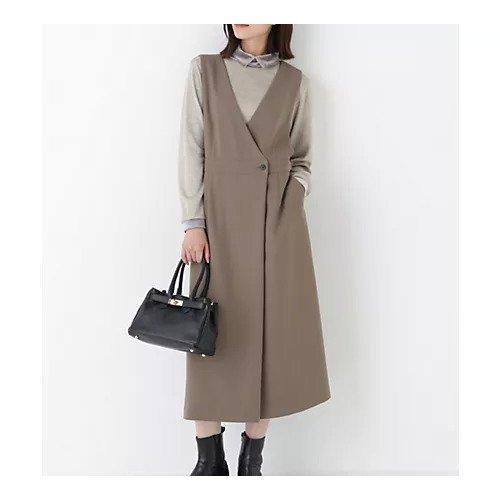 【ヒューマンウーマン/HUMAN WOMAN】のTRダブルクロスワンピース 人気、トレンドファッション・服の通販 founy(ファニー) 　ファッション　Fashion　レディースファッション　Fashion for Women　ワンピース　Dresses　おすすめ　Recommended / Our Picks　スタンダード　Standard, Basic　ストレッチ　Stretch, Stretchy Fabric　ラップ　Wrap, Wrap Design　エレガント 上品　Elegant　 other-1|ID: prp329100004787016 ipo3291000000034745060