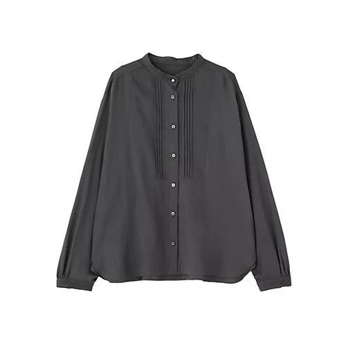 【ヒューマンウーマン/HUMAN WOMAN】のピンタックバンドカラーブラウス 人気、トレンドファッション・服の通販 founy(ファニー) 　ファッション　Fashion　レディースファッション　Fashion for Women　トップス・カットソー　Cut & Sew Tops　シャツ・ブラウス・オフィスカジュアル　Elegant Blouses & Button-Ups　おすすめ　Recommended / Our Picks　インナー　Innerwear　カフス　Cuff Design　カーディガン　Cardigan, Knitwear　スタンダード　Standard, Basic　パール　Pearl, Pearl Accent　other-2|ID: prp329100004787018 ipo3291000000034745073