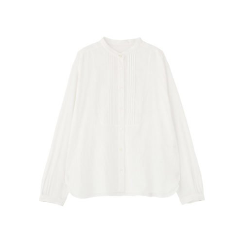 【ヒューマンウーマン/HUMAN WOMAN】のピンタックバンドカラーブラウス 人気、トレンドファッション・服の通販 founy(ファニー) 　ファッション　Fashion　レディースファッション　Fashion for Women　トップス・カットソー　Cut & Sew Tops　シャツ・ブラウス・オフィスカジュアル　Elegant Blouses & Button-Ups　おすすめ　Recommended / Our Picks　インナー　Innerwear　カフス　Cuff Design　カーディガン　Cardigan, Knitwear　スタンダード　Standard, Basic　パール　Pearl, Pearl Accent　other-3|ID: prp329100004787018 ipo3291000000034745074