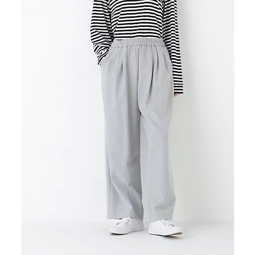 【ヒューマンウーマン/HUMAN WOMAN】の裏起毛ワイドパンツ インテリア・キッズ・メンズ・レディースファッション・服の通販 founy(ファニー) 　ファッション　Fashion　レディースファッション　Fashion for Women　パンツ　Pants & Trousers　おすすめ　Recommended / Our Picks　スタンダード　Standard, Basic　ストレッチ　Stretch, Stretchy Fabric　ワイド　Wide, Wide Fit　ライトグレー|ID: prp329100004787022 ipo3291000000035201764