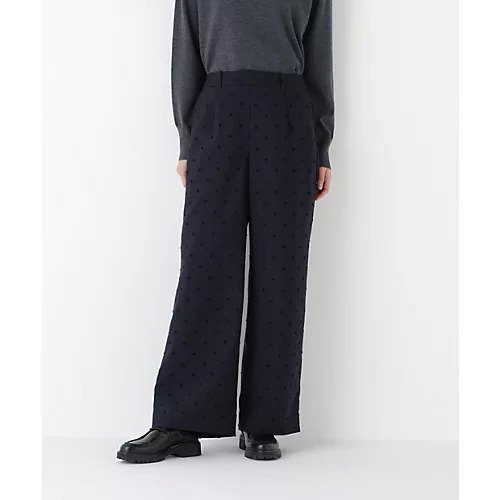 【ヒューマンウーマン/HUMAN WOMAN】のドットツッキリJQパンツ 人気、トレンドファッション・服の通販 founy(ファニー) 　ファッション　Fashion　レディースファッション　Fashion for Women　パンツ　Pants & Trousers　おすすめ　Recommended / Our Picks　オケージョン　Occasion Wear　シンプル　Simple, Minimal　スタンダード　Standard, Basic　ストレート　Straight, Straight Cut　ドット　Polka Dot, Dot Pattern　ベロア　Velour, Soft Velvet　リボン　Ribbon, Bow　other-3|ID: prp329100004787023 ipo3291000000035201770