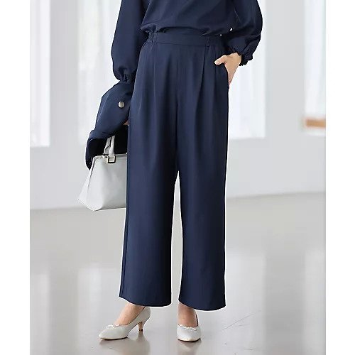 【エニー/ANY】のイージーケアライトストレッチワイドパンツ インテリア・キッズ・メンズ・レディースファッション・服の通販 founy(ファニー) 　ファッション　Fashion　レディースファッション　Fashion for Women　パンツ　Pants & Trousers　洗える　Machine Washable　カットソー　Cut and Sewn Top　ジャケット　Jacket, Outerwear　ストレッチ　Stretch, Stretchy Fabric　スラックス　Slacks, Dress Pants　セットアップ　Set-Up, Coordinated Outfit　トレンド　Trend, Trending Now　ドレープ　Drape, Draping Fabric　フラット　Flat, Flat Shoes　ワイド　Wide, Wide Fit　エレガント 上品　Elegant　セレモニー　Ceremony　ビジネス 仕事 通勤　Business / Work / Commuting　ネイビー|ID: prp329100004787038 ipo3291000000034745219