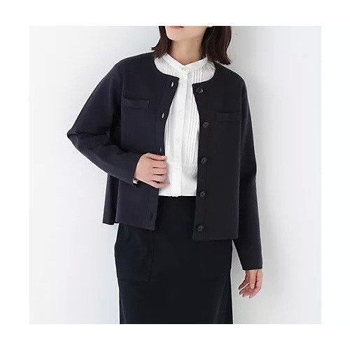 【ヒューマンウーマン/HUMAN WOMAN】のハイゲージミラノリブクルーネックジャケット インテリア・キッズ・メンズ・レディースファッション・服の通販 founy(ファニー) ファッション Fashion レディースファッション Fashion for Women アウター Coat / Outerwear Collection レディースジャケット・軽アウター Jackets おすすめ Recommended / Our Picks カーディガン Cardigan, Knitwear ジャケット Jacket, Outerwear スタンダード Standard, Basic スリット Slit, Slit Detail ポケット Pocket, Pocket Detail チャコール|ID: prp329100004787039 ipo3291000000034745225