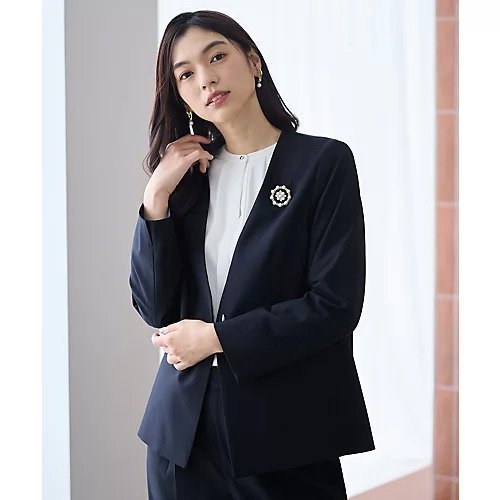 【エニー/ANY】のイージーケアライトストレッチノーカラージャケット 人気、トレンドファッション・服の通販 founy(ファニー) 　ファッション　Fashion　レディースファッション　Fashion for Women　アウター　Coat / Outerwear Collection　レディースジャケット・軽アウター　Jackets　ノーカラージャケット / シンプル上品コーデ　Collarless Jackets　ジャケット　Jacket, Outerwear　ストレッチ　Stretch, Stretchy Fabric　バランス　Balance, Style Balance　ワイド　Wide, Wide Fit　セレモニー　Ceremony　 other-1|ID: prp329100004787041 ipo3291000000034745233