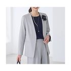 【エニー/ANY】のイージーケアライトストレッチノーカラージャケット ライトグレー|ID: prp329100004787041 ipo3291000000034745235