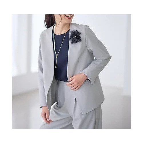 【エニー/ANY】のイージーケアライトストレッチノーカラージャケット 人気、トレンドファッション・服の通販 founy(ファニー) 　ファッション　Fashion　レディースファッション　Fashion for Women　アウター　Coat / Outerwear Collection　レディースジャケット・軽アウター　Jackets　ノーカラージャケット / シンプル上品コーデ　Collarless Jackets　ジャケット　Jacket, Outerwear　ストレッチ　Stretch, Stretchy Fabric　バランス　Balance, Style Balance　ワイド　Wide, Wide Fit　セレモニー　Ceremony　other-3|ID: prp329100004787041 ipo3291000000034745237