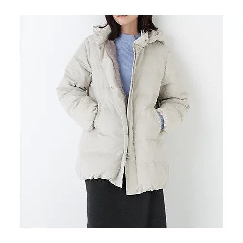 【ヒューマンウーマン/HUMAN WOMAN】のフーディースタンドカラー2wayダウンコート インテリア・キッズ・メンズ・レディースファッション・服の通販 founy(ファニー) 　ファッション　Fashion　レディースファッション　Fashion for Women　アウター　Coat / Outerwear Collection　コート・ロングコート・ピーコート　Long Coats, Peacoats & More　ダウンジャケット・軽量ダウン　Warm & Lightweight Down Jackets　おすすめ　Recommended / Our Picks　スタンダード　Standard, Basic　ダウン　Down, Puffer　フィット　Fit, Slim Fit　ベーシック　Basic, Essential　グレージュ|ID: prp329100004787043 ipo3291000000034745253