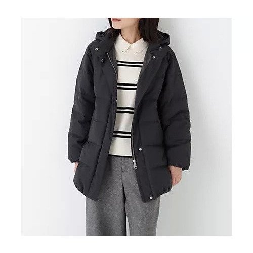 【ヒューマンウーマン/HUMAN WOMAN】のフーディースタンドカラー2wayダウンコート インテリア・キッズ・メンズ・レディースファッション・服の通販 founy(ファニー) 　ファッション　Fashion　レディースファッション　Fashion for Women　アウター　Coat / Outerwear Collection　コート・ロングコート・ピーコート　Long Coats, Peacoats & More　ダウンジャケット・軽量ダウン　Warm & Lightweight Down Jackets　おすすめ　Recommended / Our Picks　スタンダード　Standard, Basic　ダウン　Down, Puffer　フィット　Fit, Slim Fit　ベーシック　Basic, Essential　チャコール|ID: prp329100004787043 ipo3291000000034745255