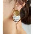 【スタイルデリ/STYLE DELI】のメタルとシェルのWプレートピアス ゴールド|ID: prp329100004787142 ipo3291000000034745828