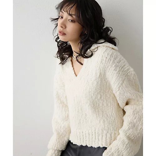 【ウィムガゼット/Whim Gazette】のローゲージスキッパープルオーバー インテリア・キッズ・メンズ・レディースファッション・服の通販 founy(ファニー) ファッション Fashion レディースファッション Fashion for Women トップス・カットソー Cut & Sew Tops カジュアルプルオーバー・ニットトップス Pullovers & Knit Tops / Casual Pullovers 2025年 2025 2025-2026秋冬・A/W Autumn/Winter 2025–26 AW25–26 スキッパー Skipper, Open Collar バランス Balance, Style Balance ボトム Bottoms, Lower Wear A/W・秋冬 Autumn/Winter オフホワイト|ID: prp329100004789340 ipo3291000000034755251