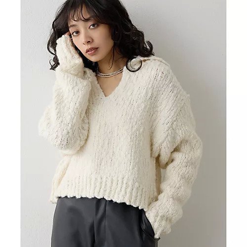 【ウィムガゼット/Whim Gazette】のローゲージスキッパープルオーバー 人気、トレンドファッション・服の通販 founy(ファニー) ファッション Fashion レディースファッション Fashion for Women トップス・カットソー Cut & Sew Tops カジュアルプルオーバー・ニットトップス Pullovers & Knit Tops / Casual Pullovers 2025年 2025 2025-2026秋冬・A/W Autumn/Winter 2025–26 AW25–26 スキッパー Skipper, Open Collar バランス Balance, Style Balance ボトム Bottoms, Lower Wear A/W・秋冬 Autumn/Winter other-3|ID: prp329100004789340 ipo3291000000034755257