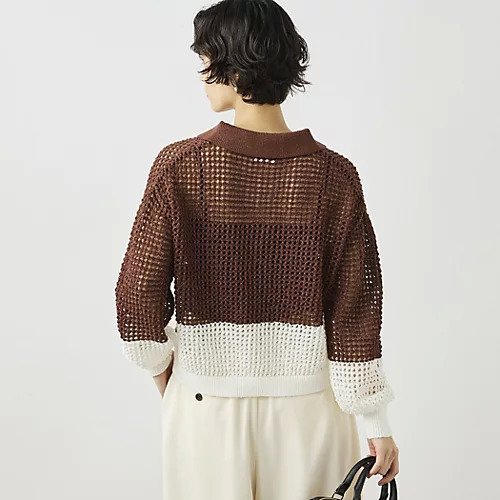 【ノーリーズ/NOLLEY'S】の《手洗い可能》テープメッシュ編ポロプルオーバー インテリア・キッズ・メンズ・レディースファッション・服の通販 founy(ファニー) ファッション Fashion レディースファッション Fashion for Women トップス・カットソー Cut & Sew Tops カジュアルプルオーバー・ニットトップス Pullovers & Knit Tops / Casual Pullovers 2026年 2026 おすすめ Recommended / Our Picks カーディガン Cardigan, Knitwear バランス Balance, Style Balance メッシュ Mesh, Net Fabric 春 Spring 長袖 Long Sleeve, Full Sleeve ブラウン|ID: prp329100004789342 ipo3291000000034755272