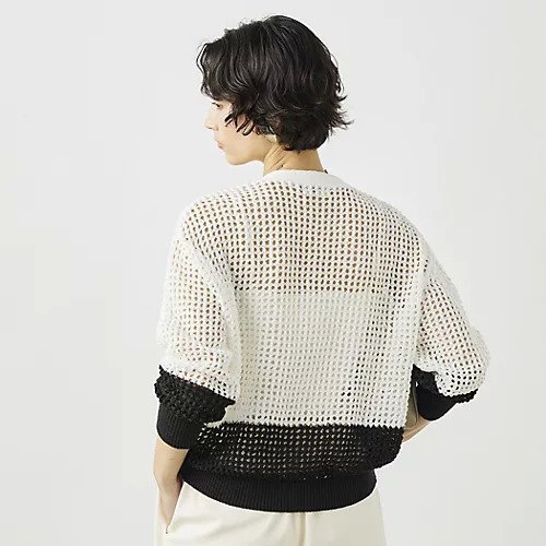 【ノーリーズ/NOLLEY'S】の《手洗い可能》テープメッシュ編Vネックカーディガン インテリア・キッズ・メンズ・レディースファッション・服の通販 founy(ファニー) 　ファッション　Fashion　レディースファッション　Fashion for Women　トップス・カットソー　Cut & Sew Tops　カーディガン・羽織り　Layered Style Cardigans　Vネックトップス　V-Neck Tops / V-Cut Neckline Shirts　2026年　2026　カーディガン　Cardigan, Knitwear　メッシュ　Mesh, Net Fabric　オフホワイト|ID: prp329100004789353 ipo3291000000034755379