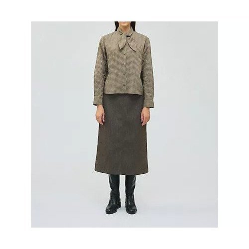 【ミズイロ インド/mizuiro ind】のツイードペインタータイトスカート インテリア・キッズ・メンズ・レディースファッション・服の通販 founy(ファニー) 　ファッション　Fashion　レディースファッション　Fashion for Women　スカート　Skirts　スリット　Slit, Slit Detail　ボックス　Boxy, Box Shape　ボトム　Bottoms, Lower Wear　冬　Winter / This Winter　定番　Standard, Basic Item　ブラウン|ID: prp329100004789376 ipo3291000000034755515