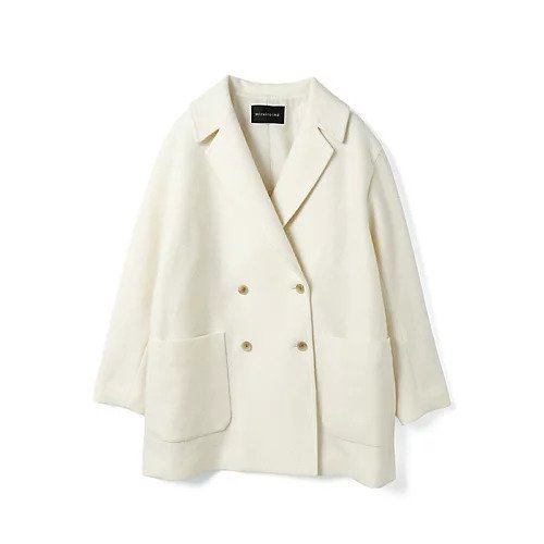 【ミズイロ インド/mizuiro ind】のダブルブレストジャケット インテリア・キッズ・メンズ・レディースファッション・服の通販 founy(ファニー) 　ファッション　Fashion　レディースファッション　Fashion for Women　アウター　Coat / Outerwear Collection　レディースジャケット・軽アウター　Jackets　ウォーム　Warm Fabric　ジャケット　Jacket, Outerwear　ダブル　Double, Double-Breasted　フロント　Front, Front Design　ポケット　Pocket, Pocket Detail　アイボリー|ID: prp329100004789408 ipo3291000000034755781