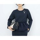 【ノーリーズソフィー/NOLLEY'S sophi】の《セットアップ対応》ウォッシャブルダンボール オーガンジーペプラムプルオーバー ネイビー|ID: prp329100004789635 ipo3291000000034757285