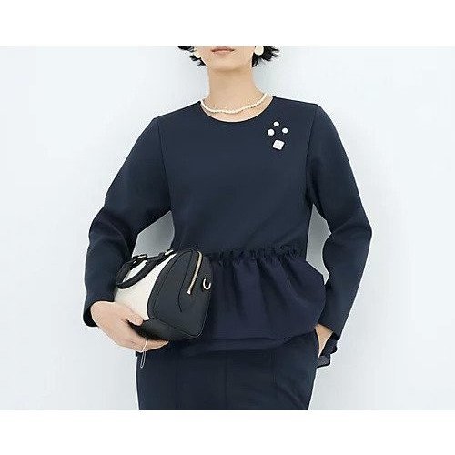 【ノーリーズソフィー/NOLLEY'S sophi】の《セットアップ対応》ウォッシャブルダンボール オーガンジーペプラムプルオーバー インテリア・キッズ・メンズ・レディースファッション・服の通販 founy(ファニー) ファッション Fashion レディースファッション Fashion for Women トップス・カットソー Cut & Sew Tops カジュアルプルオーバー・ニットトップス Pullovers & Knit Tops / Casual Pullovers 2026年 2026 おすすめ Recommended / Our Picks オーガンジー Organza Fabric ストレッチ Stretch, Stretchy Fabric セットアップ Set-Up, Coordinated Outfit デニム Denim, Jeans Material ネイビー|ID: prp329100004789635 ipo3291000000034757285