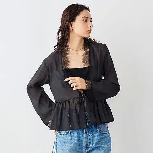【ノーリーズソフィー/NOLLEY'S sophi】のウォッシャブルレーストリミングオーガンジーブラウス 人気、トレンドファッション・服の通販 founy(ファニー) ファッション Fashion レディースファッション Fashion for Women トップス・カットソー Cut & Sew Tops シャツ・ブラウス・オフィスカジュアル Elegant Blouses & Button-Ups 2026年 2026 おすすめ Recommended / Our Picks オーガンジー Organza Fabric キャミソール Camisole, Spaghetti Strap Top ジャケット Jacket, Outerwear タートル Turtleneck, Turtle Collar トリミング Trimming, Decorative Edge レース Lace, Lace Fabric other-1|ID: prp329100004789636 ipo3291000000034757295