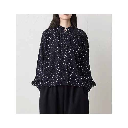 【ミディウミ/MidiUmi】のIPEKERプリントドットシャツ 人気、トレンドファッション・服の通販 founy(ファニー) ファッション Fashion レディースファッション Fashion for Women トップス・カットソー Cut & Sew Tops シャツ・ブラウス・オフィスカジュアル Elegant Blouses & Button-Ups おすすめ Recommended / Our Picks とろみ Fluid, Flowy Fabric シルク Silk, 100% Silk ドット Polka Dot, Dot Pattern フリル Frill, Ruffle プリント Print, Printed Pattern other-1|ID: prp329100004789641 ipo3291000000034757347