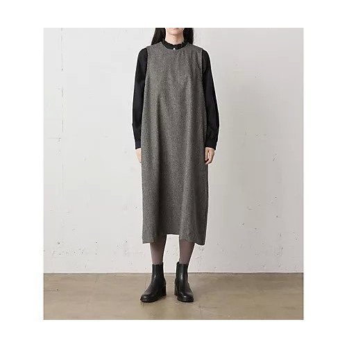 【ミディウミ/MidiUmi】のツイードノースリーブワンピース インテリア・キッズ・メンズ・レディースファッション・服の通販 founy(ファニー) 　ファッション　Fashion　レディースファッション　Fashion for Women　ワンピース　Dresses　なめらか　Smooth, Silky Texture　クラシック　Classic, Timeless Style　スリット　Slit, Slit Detail　ツイード　Twill, Twill Weave　人気　Popular, Best Seller　定番　Standard, Basic Item　グレー|ID: prp329100004789675 ipo3291000000034757827
