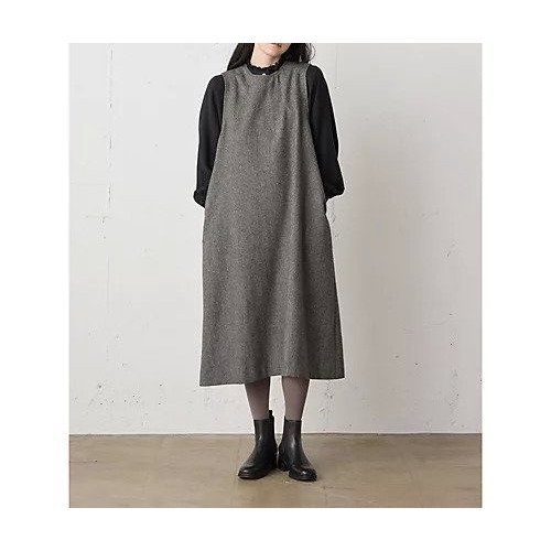 【ミディウミ/MidiUmi】のツイードノースリーブワンピース 人気、トレンドファッション・服の通販 founy(ファニー) 　ファッション　Fashion　レディースファッション　Fashion for Women　ワンピース　Dresses　なめらか　Smooth, Silky Texture　クラシック　Classic, Timeless Style　スリット　Slit, Slit Detail　ツイード　Twill, Twill Weave　人気　Popular, Best Seller　定番　Standard, Basic Item　other-2|ID: prp329100004789675 ipo3291000000034757831
